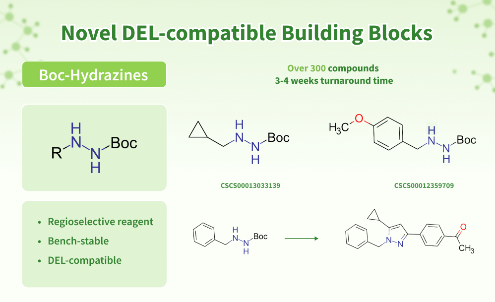 Chemspace | Chemspace introducing 'Building Blocks for DEL' | Over 300  Boc-Hydrazines for innovative Drug Discovery libraries