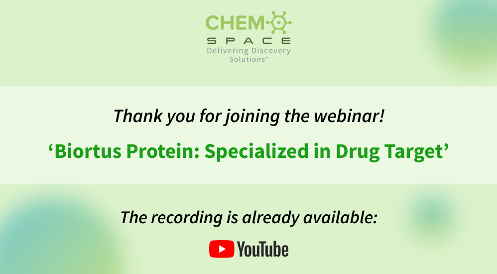 Chemspace & Biortus Bioscience Webinar Recording | 'Biortus Protein: Specialized in Drug Target', which took place on June 14, 2023. Speaker is Qiwei Miao, Associate Director of Protein Production at Biortus Bioscience