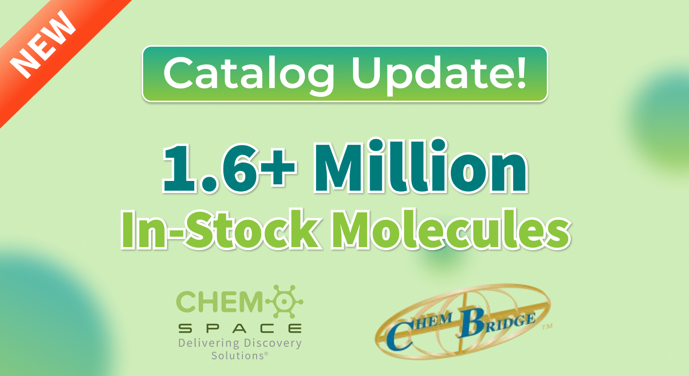 Chemspace | Our in-stock catalog has increased by 1.6+ million molecules. Delighted to have Chembridge back on board.