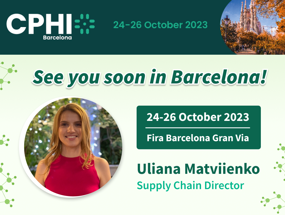 Chemspace | Meet our Supply Chain Director Uliana Matviienko at CPHI Barcelona 2023!