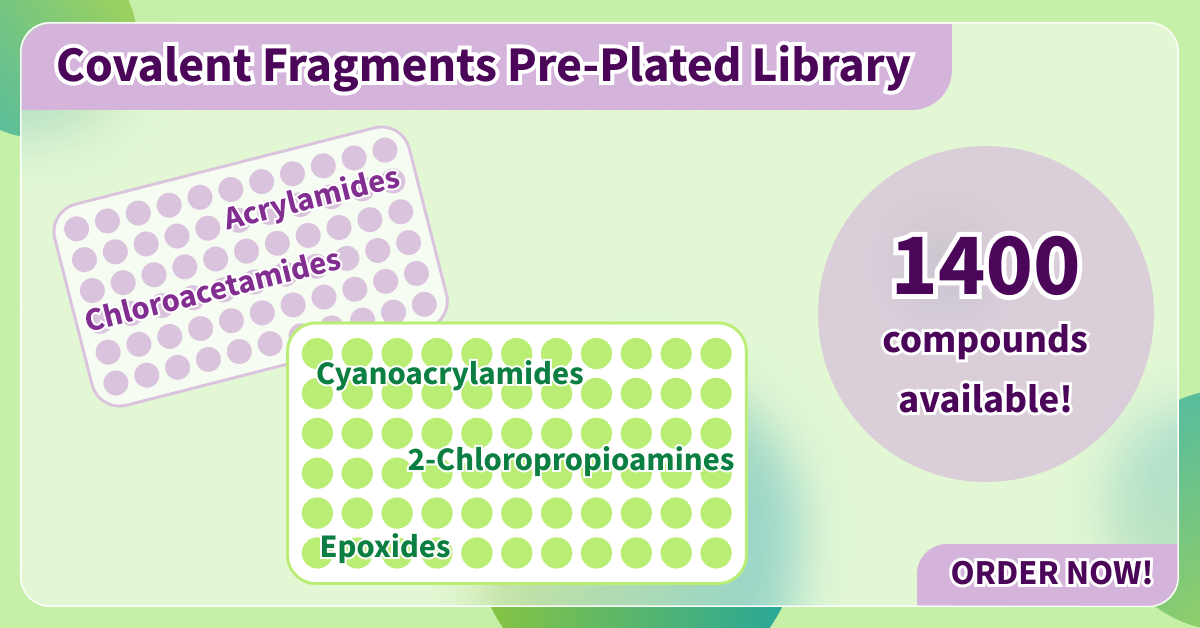 Chemspace | Pre-Plated Covalent Fragments Library | Explore our compound library of 1400 compounds specifically designed to target proteins through covalent bonding