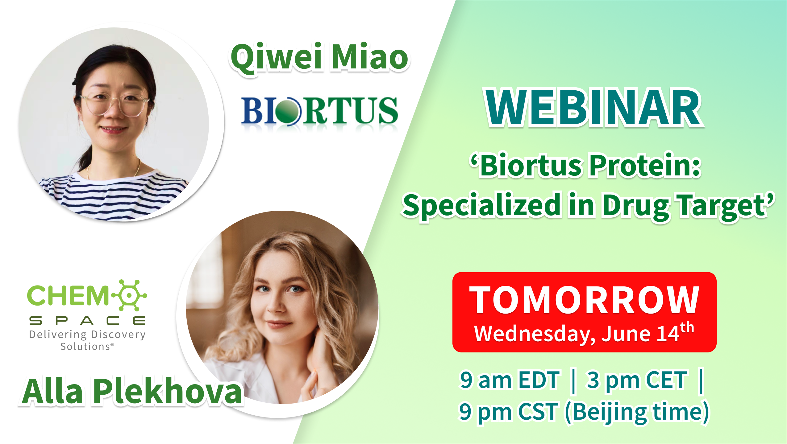 Chemspace & & Biortus Bioscience Webinar | Biortus Protein: Specialized in Drug Target