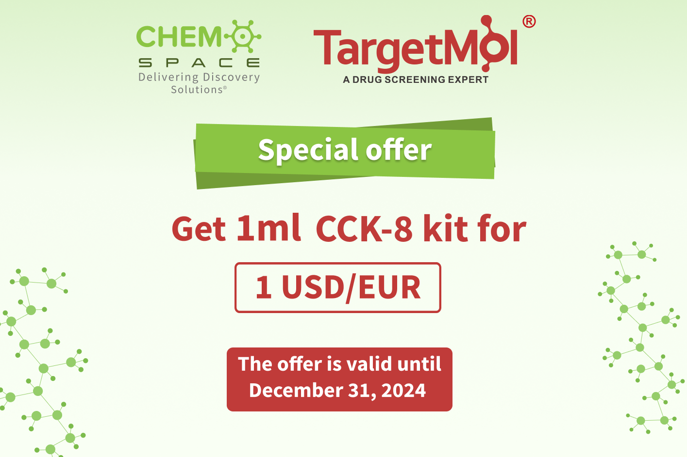 Chemspace | We are excited to share a fantastic offer in our new collaboration with TargetMol! 