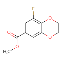 Chemical structure of methyl 8-fluoro-2,3-dihydro-1,4-benzodioxine-6-carboxylate - CSSB00037077466