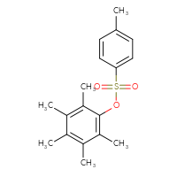 Chemical structure of 2,3,4,5,6-pentamethylphenyl 4-methylbenzene-1-sulfonate - CSSB14920580660