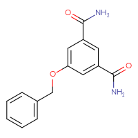 Chemical structure of 5-(benzyloxy)benzene-1,3-dicarboxamide - CSSB20572401408
