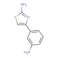 Chemical structure of 4-(3-aminophenyl)-1,3-thiazol-2-amine - CSSB00000182931