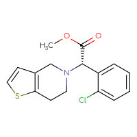 Chemical structure of methyl (2S)-2-(2-chlorophenyl)-2-{4H,5H,6H,7H-thieno[3,2-c]pyridin-5-yl}acetate - CSSB00020618122