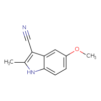 Chemical structure of 5-methoxy-2-methyl-1H-indole-3-carbonitrile - CSSB00000076127