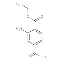 Chemical structure of 3-amino-4-(ethoxycarbonyl)benzoic acid - CSSB00010427562