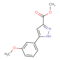 Chemical structure of methyl 5-(3-methoxyphenyl)-1H-pyrazole-3-carboxylate - CSSB00015198026