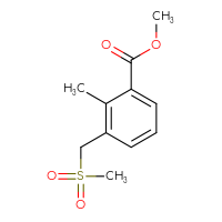 Chemical structure of methyl 3-(methanesulfonylmethyl)-2-methylbenzoate - CSSB06267452981