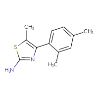 Chemical structure of 4-(2,4-dimethylphenyl)-5-methyl-1,3-thiazol-2-amine - CSSB00000186875