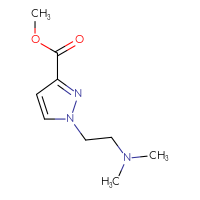 Chemical structure of methyl 1-[2-(dimethylamino)ethyl]-1H-pyrazole-3-carboxylate - CSSB00015205394