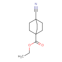 Chemical structure of ethyl 4-cyanobicyclo[2.2.2]octane-1-carboxylate - CSSB00020672544