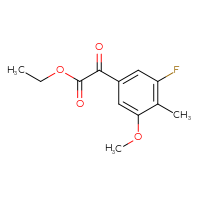 Chemical structure of ethyl 2-(3-fluoro-5-methoxy-4-methylphenyl)-2-oxoacetate - CSSB00133646663