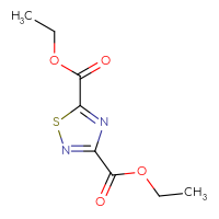 Chemical structure of 3,5-diethyl 1,2,4-thiadiazole-3,5-dicarboxylate - CSSB00010381723