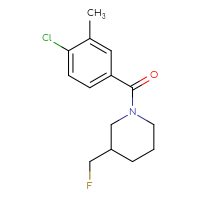 Chemical structure of 1-(4-chloro-3-methylbenzoyl)-3-(fluoromethyl)piperidine - CSSB02005820410