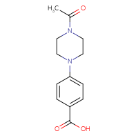Chemical structure of 4-(4-acetylpiperazin-1-yl)benzoic acid - CSSB00000412625