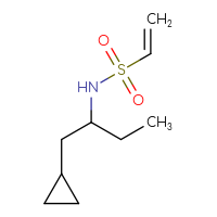 Chemical structure of N-(1-cyclopropylbutan-2-yl)ethene-1-sulfonamide - CSMB00154417033