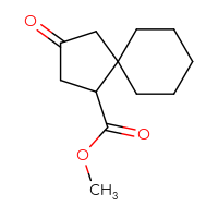 Chemical structure of methyl 3-oxospiro[4.5]decane-1-carboxylate - CSSB17484624621