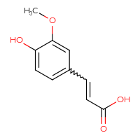 Chemical structure of 3-(4-hydroxy-3-methoxyphenyl)prop-2-enoic acid - CSSB00000182119
