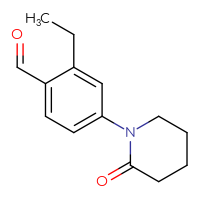 Chemical structure of 2-ethyl-4-(2-oxopiperidin-1-yl)benzaldehyde - CSSB00020651500