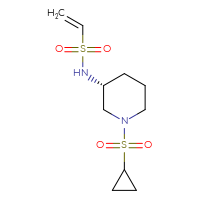 Chemical structure of N-[(3R)-1-(cyclopropanesulfonyl)piperidin-3-yl]ethene-1-sulfonamide - CSSB21332124160