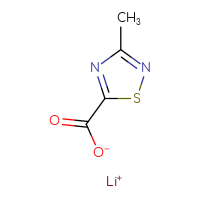 Chemical structure of lithium(1+) 3-methyl-1,2,4-thiadiazole-5-carboxylate - CSSB00102869544