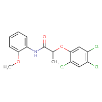 Chemical structure of N-(2-methoxyphenyl)-2-(2,4,5-trichlorophenoxy)propanamide - CSSB00121651197