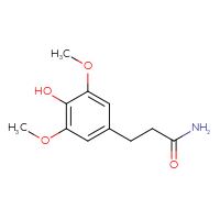 Chemical structure of 3-(4-hydroxy-3,5-dimethoxyphenyl)propanamide - CSSB00075741763