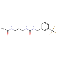 Chemical structure of N-{3-[({[3-(trifluoromethyl)phenyl]methyl}carbamoyl)amino]propyl}acetamide - CSSB02104700022