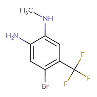 Chemical structure of 4-bromo-N1-methyl-5-(trifluoromethyl)benzene-1,2-diamine - CSSB00160487101