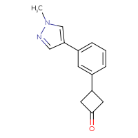 Chemical structure of 3-[3-(1-methyl-1H-pyrazol-4-yl)phenyl]cyclobutan-1-one - CSSB00020591226