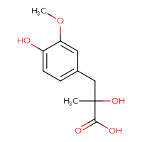 Chemical structure of 2-hydroxy-3-(4-hydroxy-3-methoxyphenyl)-2-methylpropanoic acid - CSSB00103041463