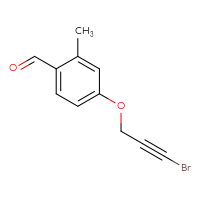 Chemical structure of 4-[(3-bromoprop-2-yn-1-yl)oxy]-2-methylbenzaldehyde - CSSB02516800245
