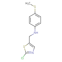 Chemical structure of N-[(2-chloro-1,3-thiazol-5-yl)methyl]-4-(methylsulfanyl)aniline - CSSB00024913111