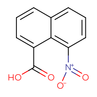Chemical structure of 8-nitronaphthalene-1-carboxylic acid - CSSB00020650655