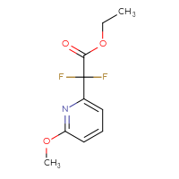 Chemical structure of ethyl 2,2-difluoro-2-(6-methoxypyridin-2-yl)acetate - CSSB00010163663