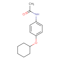 Chemical structure of N-[4-(cyclohexyloxy)phenyl]acetamide - CSSB00020586262