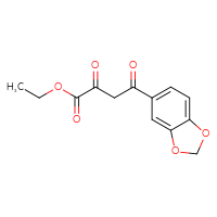Chemical structure of ethyl 4-(2H-1,3-benzodioxol-5-yl)-2,4-dioxobutanoate - CSSB00000648820