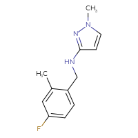 Chemical structure of N-[(4-fluoro-2-methylphenyl)methyl]-1-methyl-1H-pyrazol-3-amine - CSSB00005607887