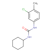 Chemical structure of 3-(3-chloro-4-methylphenyl)-1-cyclohexylurea - CSSB00000586365