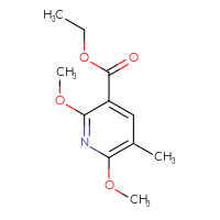 Chemical structure of ethyl 2,6-dimethoxy-5-methylpyridine-3-carboxylate - CSSB00135087053