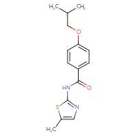 Chemical structure of N-(5-methyl-1,3-thiazol-2-yl)-4-(2-methylpropoxy)benzamide - CSSB00104199291
