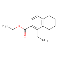 Chemical structure of ethyl 1-ethyl-5,6,7,8-tetrahydronaphthalene-2-carboxylate - CSSB15039283440