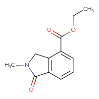 Chemical structure of ethyl 2-methyl-1-oxo-2,3-dihydro-1H-isoindole-4-carboxylate - CSSB00029454825