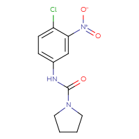 Chemical structure of N-(4-chloro-3-nitrophenyl)pyrrolidine-1-carboxamide - CSSB00000409406