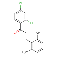 Chemical structure of 1-(2,4-dichlorophenyl)-3-(2,6-dimethylphenyl)propan-1-one - CSSB00020571524