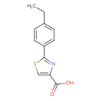 Chemical structure of 2-(4-ethylphenyl)-1,3-thiazole-4-carboxylic acid - CSSB00000204646